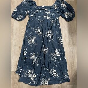 Maurices Smocked Half Sleeve Floral Dress